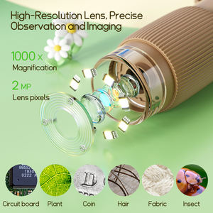 携帯型ハンドヘルド拡大ガラスミニデジタル顕微鏡子供用顕微鏡教育科学玩具用 - Product Image 3