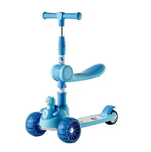 Trottinettes musicales pour enfants à 3 roues avec lumières LED, trottinette à pousser pour enfants de 3 à 6 ans avec lumières, trottinettes pour bébés - Product Image 1