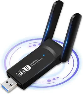 Üretici WiFi 5 802.11ac 1300Mbps WiFi adaptörü USB 3.0 kablosuz ağ adaptörü Dual Band WiFi güvenlik cihazı oyun için