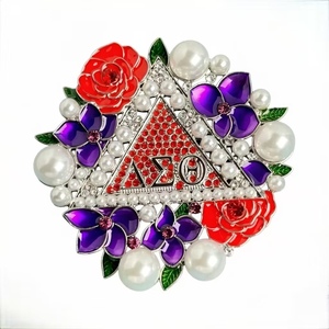 Customizable <strong>AKA</strong> Delta Sorority Greek Letter Fashion Wedding Accessories <strong>Brooch</strong> - Product Image 5