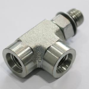 Adaptador hidráulico de acero al carbono SAE, junta de ajuste, junta tórica macho ajustable, jefe ORB hembra ORB, pezón en T 6835 <span class=keywords><strong>NWO</strong></span>, arandela de tuerca engarzada - Product Image 3