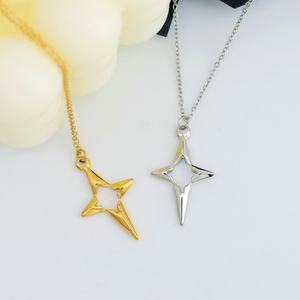 Collar de Estrella de Acero Inoxidable con Acabado Pulido de Alta Calidad, Antideslustre, Personalizado, Venta al por Mayor, Novedad 2024 - Product Image 1