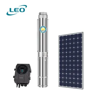 LEO Home Multistage Pump Mini Solar Water Pump 3" DC 1100W DC Submersible Solar Pump With Plastic Impeller