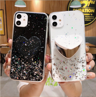 Étui de téléphone portable de luxe antichoc en TPU+PC avec design diamant scintillant pour S10 Plus A50 A51 A70 A71 S8 S9 M31