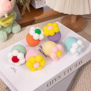 Mainan Kucing Self Play Bola Tali Kapas dengan Batu Rattle dan Bola Wol untuk Mengatasi Kebosanan Anak Kucing - Product Image 6