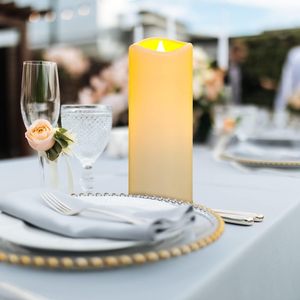 Bougie pilier sans flamme à piles tige cire bougie électronique scintillante avec télécommande déco de noël lumière de bougie LED - Product Image 4