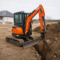 LIVRAISON GRATUITE Mini-excavatrice 3 tonnes EPA Euro 5 Moteur Kubota, excavatrice sur chenilles pour ferme et usage domestique, mini-excavatrice chinoise