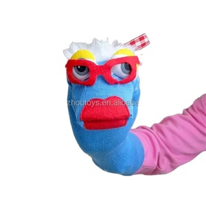 Calcetín de peluche para niños, juguete de marionetas de fábrica china, gran oferta