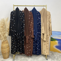 Dernière Collection Abaya de Mode Musulmane avec Foulard Ensemble 2 Pièces Vente en Gros Abaya Égyptienne Dubaï Vêtements pour Femmes Modèles de Luxe #2002