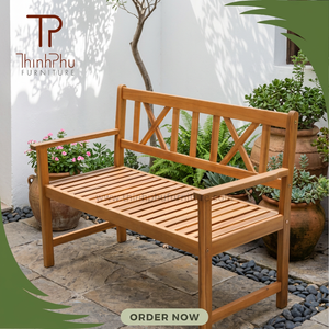 Small Space-Saving Modern Luxury Solid Pine Wood Outdoor Garden Chair Daybed <b>Bench</b> for Bedroom Living Room Apartment Park Villa - Product Image 3