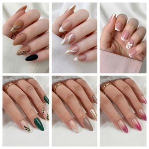 Ongles press-on 3D blancs à bout français, carrés moyens nude à coller <span class=keywords><strong>pour</strong></span> mariée, <span class=keywords><strong>mariage</strong></span> et enterrement de vie de jeune fille - Product Image 6