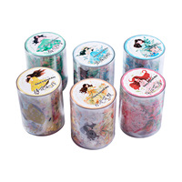 2M/Rouleau PET Tape Spring Diary Series Shell Light Girls Theme Handbook Loop Stickers
