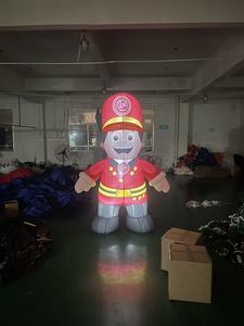 Décoration de jardin gonflable de Noël : Bonhomme de neige et soldat <span class=keywords><strong>casse</strong></span>-<span class=keywords><strong>noisette</strong></span> <span class=keywords><strong>avec</strong></span> lumières LED, pour extérieur, vente en gros - Product Image 3