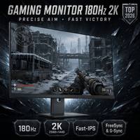 شاشة ألعاب OEM مقاس 27 بوصة بدقة 2K وتردد 180 هرتز، QHD 2560x1440، تقنية Fast IPS، FreeSync، G-Sync للموزعين المعتمدين