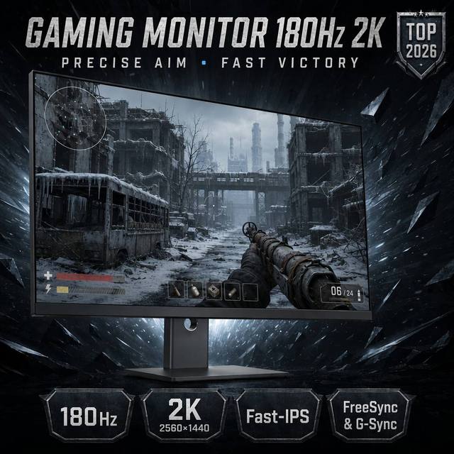 OEM 27 Inch 2K 180Hz Gaming Monitor QHD 2560x1440 Fast IPS FreeSync G-Sync Display for Brand Distributors