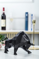 Statue de taureau en céramique personnalisable et créative, ornement de bureau Feng Shui pour la prospérité, fabriqué à haute température, durable, directement de l'usine