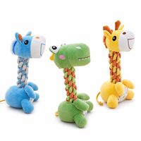 Jouets en peluche pour chien en corde, personnalisables avec logo, mignons et résistants, vente en gros