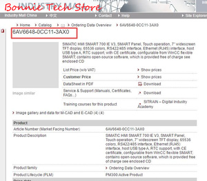 6av6648-0cc11-3ax0 cho Siemens SIMATIC HMI thông minh <span class=keywords><strong>700</strong></span> tức là <span class=keywords><strong>V3</strong></span>, bảng điều khiển thông minh, hoạt động cảm ứng, 7 "Màn hình rộng TFT hiển thị - Product Image 6