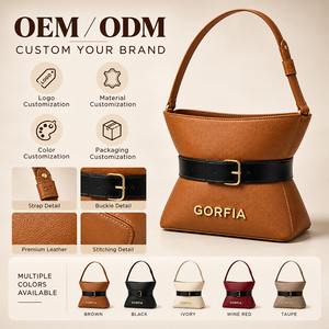 Bolso de Mano de Cuero PU Texturizado para Mujer con Detalle de Hebilla de Cinturón, Bolso de Hombro Elegante y Compacto, Logotipo Personalizado, OEM, ODM, Venta al Por Mayor de Fábrica - Product Image 1