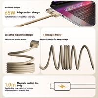 65W Compatible 4-en-1 Magnétique Charge Rapide Tressé Type-C Câble 16 5A PD Téléphone Charge Rapide International Meilleur Vendeur pour