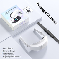 Bandeau de tête Elite 10000 mAh compatible avec Meta Quest 3S, confort amélioré, remplacement du bandeau de tête VR, emballage en boîte couleur