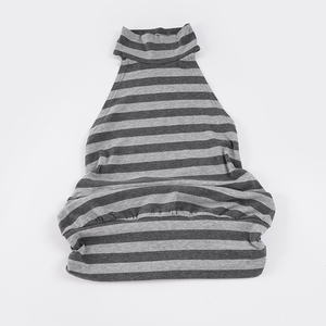 CAMIS décontracté vintage respirant en tricot à col roulé rayé sans manches - Product Image 6