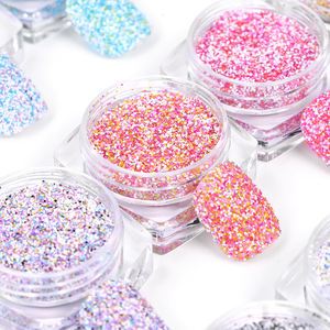 12 couleurs laine tissu <span class=keywords><strong>effet</strong></span> <span class=keywords><strong>sucre</strong></span> ongles paillettes poussière pour hiver laine-like ongles décoration minimum commande 1kg - Product Image 2