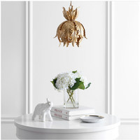 Lustre vintage, décoration de villa française, fer doré, feuille d'acanthe, LED, luxe, rétro, art créatif, lampe suspendue en forme de dôme