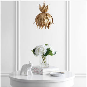 Lámpara Colgante Vintage de Lujo con Diseño de Hoja de Acanthus, Estilo Francés, de Hierro Dorado, LED, Retro, Artística y Creativa - Product Image 3