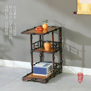 Chinese Style <b>Bamboo</b> Tea <b>Table</b> Three Tiered With Storage Rack For Living Room Coffee <b>Table</b> - Product Image 2
