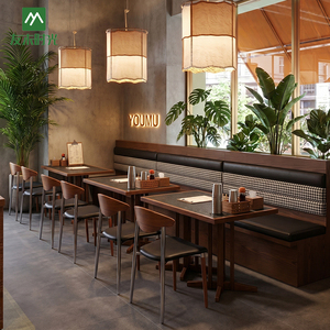 Nueva Llegada: Conjuntos de Muebles Comerciales Estilo Forestal para Restaurantes, Mesas, Sillas y Asientos de Cabina, Ideales para Cafeterías y Restaurantes - Product Image 4