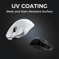 Mselect L7 Pro Mouse Gaming nirkabel, Mouse Gaming nirkabel 2.4ghz RF/BT/kabel koneksi tri-mode 26K Sensor 8K polkadot 39g ultra-ringan