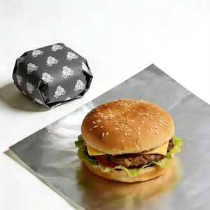 Papel de Envolver Alimentos con Diseño de Panal de Abeja Impreso Personalizado, Papel para Envolver Hamburguesas, Sándwiches, Shawarma, con Capa de Papel de Aluminio - Product Image 2