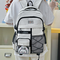 Nouveau Sac à Dos Scolaire Tendance Coréenne 2025 Grande Capacité Imperméable Fermeture Éclair pour Étudiants Tous Types de Trajets Légers