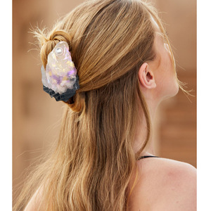 Nouveauté <span class=keywords><strong>pince</strong></span> à cheveux en acétate huîtres perle 7.4cm accessoires en poils d'animaux pour femmes - Product Image 3