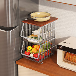 R Étagère de cuisine pour épices Huile salée <span class=keywords><strong>Sauce</strong></span> <span class=keywords><strong>soja</strong></span> et vinaigre-Support de rangement multifonctionnel pour comptoir de maison Acier inoxydable - Product Image 6