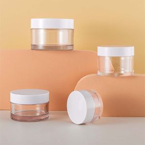 Tarros Cosméticos Transparentes de 10g 20g 30g, Envases Redondos de Plástico de Boca Ancha para Reenvasado de Bálsamo Facial Hidratante - Product Image 3