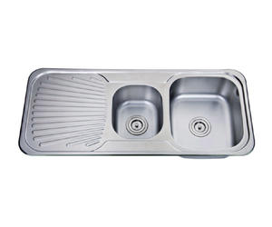 Fregaderos de cocina de acero inoxidable, cuenco clásico grande, cuenco triple, fregadero de cocina - Product Image 3