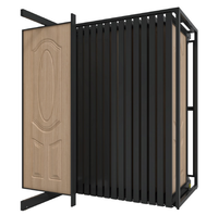 Étagère de présentation coulissante en métal robuste sur mesure, style livre, pour porte en bois, présentoir de salle d'exposition avec roulettes