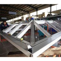 Rumah Kaca Rangka Aluminium Laminasi Low-E Hemat Energi Bertenaga Surya Kustom Villa Kamar Tidur Hotel Halaman Hunian