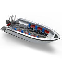 Yacht sportif personnalisable Kinocean avec cabine fermée toutes saisons, séjours confortables de nuit, moteur in-bord, coque en aluminium