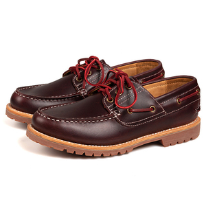 Chaussures bateau classiques polyvalentes pour hommes en cuir de vachette pleine fleur – Mocassins décontractés durables, élégance et confort en cuir de qualité supérieure - Product Image 1