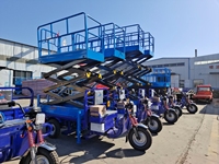 Plateforme élévatrice mobile hydraulique pour tricycle à batterie DC, petit élévateur à ciseaux pour moto