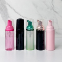 Flacon pulvérisateur vide en plastique PET rose avec pompe mousseuse pour nettoyant visage, 30ml 40ml 50ml 60ml 80ml 100ml 150ml 200ml 250ml