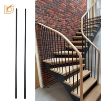 Balustres ronds en fer creux enduits de poudre de style moderne, balustrades pour balcon, pont et escaliers, sol de villa
