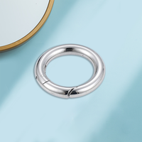 Boucle à ressort en laiton personnalisée de haute qualité, mousqueton à déclenchement rapide, fermoir anneau en O, chaîne à porte ronde