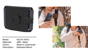 Support de téléphone portable flexible pour sac à dos, clip de ceinture en plastique, support de caméra portable, support de téléphone portable en ABS - Product Image 3