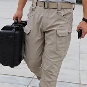 लाइटवेट कैज़ुअल स्टाइल खाकी पैंट पुरुषों की आउटडोर सॉफ़्टशेल IX7 टैक्टिकल कार्गो पैंट