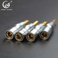 Konektor Jack Speaker YIVO XSSH Audio Grosir Tipe Sekrup Male Banana Plug Berlapis Emas Kuningan untuk Amplifier Audio