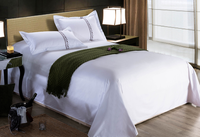 Ensemble de literie de chambre à coucher 100% coton, drap de lit de couleur blanche, taille unique en percale